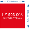 LZ-903-008 czerwony/biały 305x305