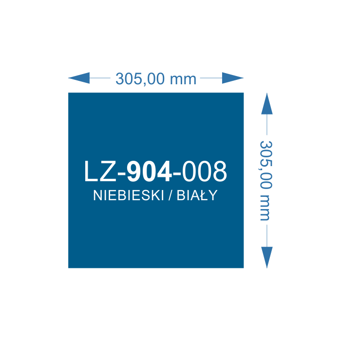 LZ-904-008 niebieski/biały 305x305