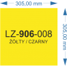 LZ-906-008 żółty/czarny 305X305