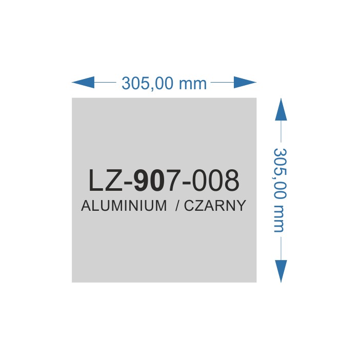 LZ-907-008 aluminium/czarny